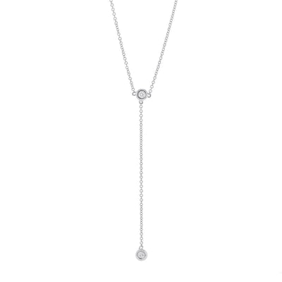 LARIAT NECKLACE WITH DIAMONDS