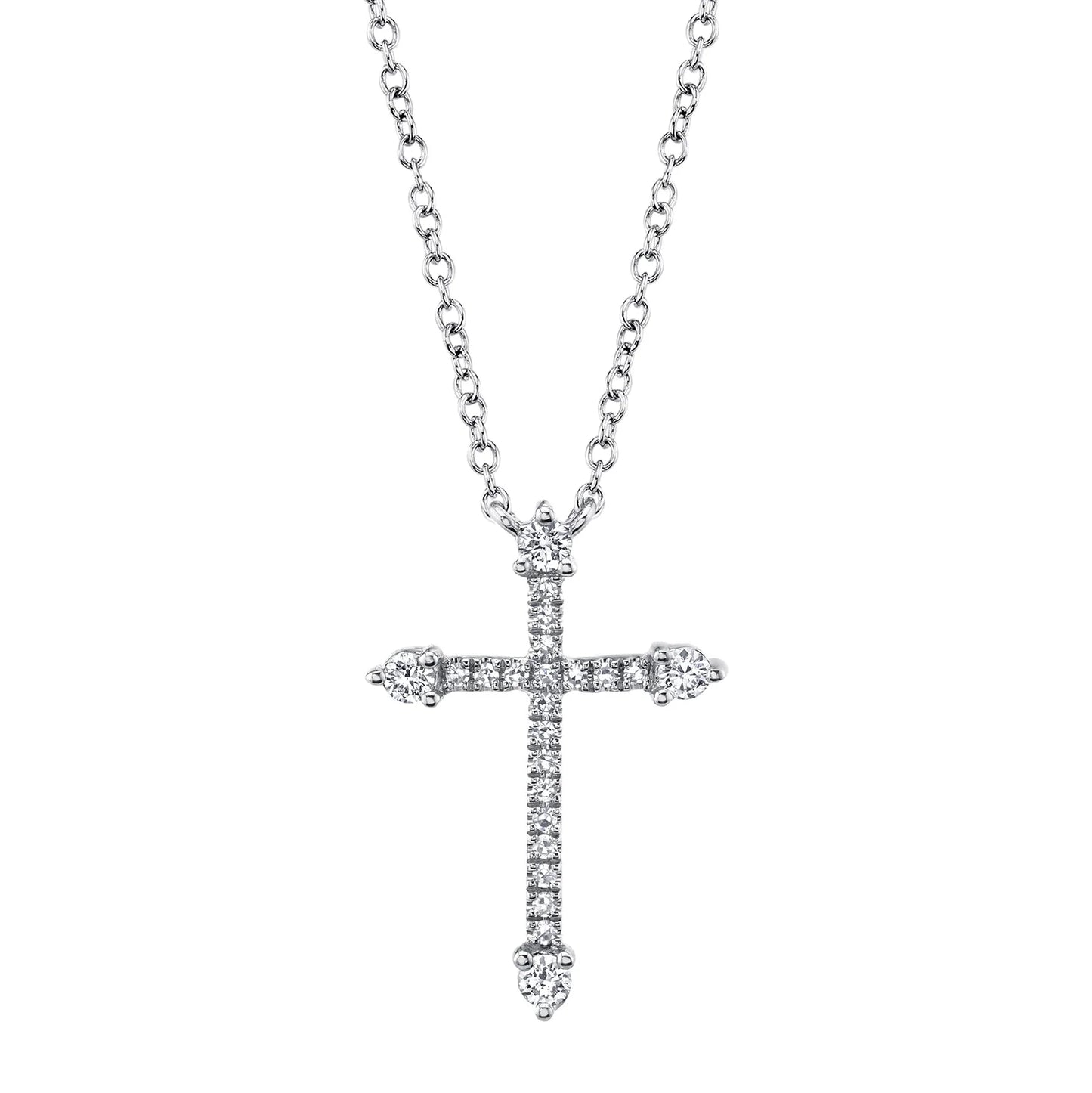 0.17CT DIAMOND CROSS NECKLACE