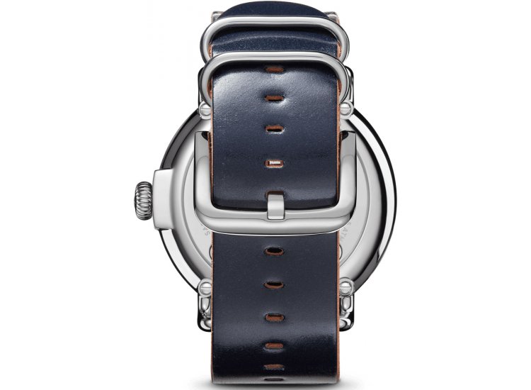 The Runwell White Dial Navy Leather Watch