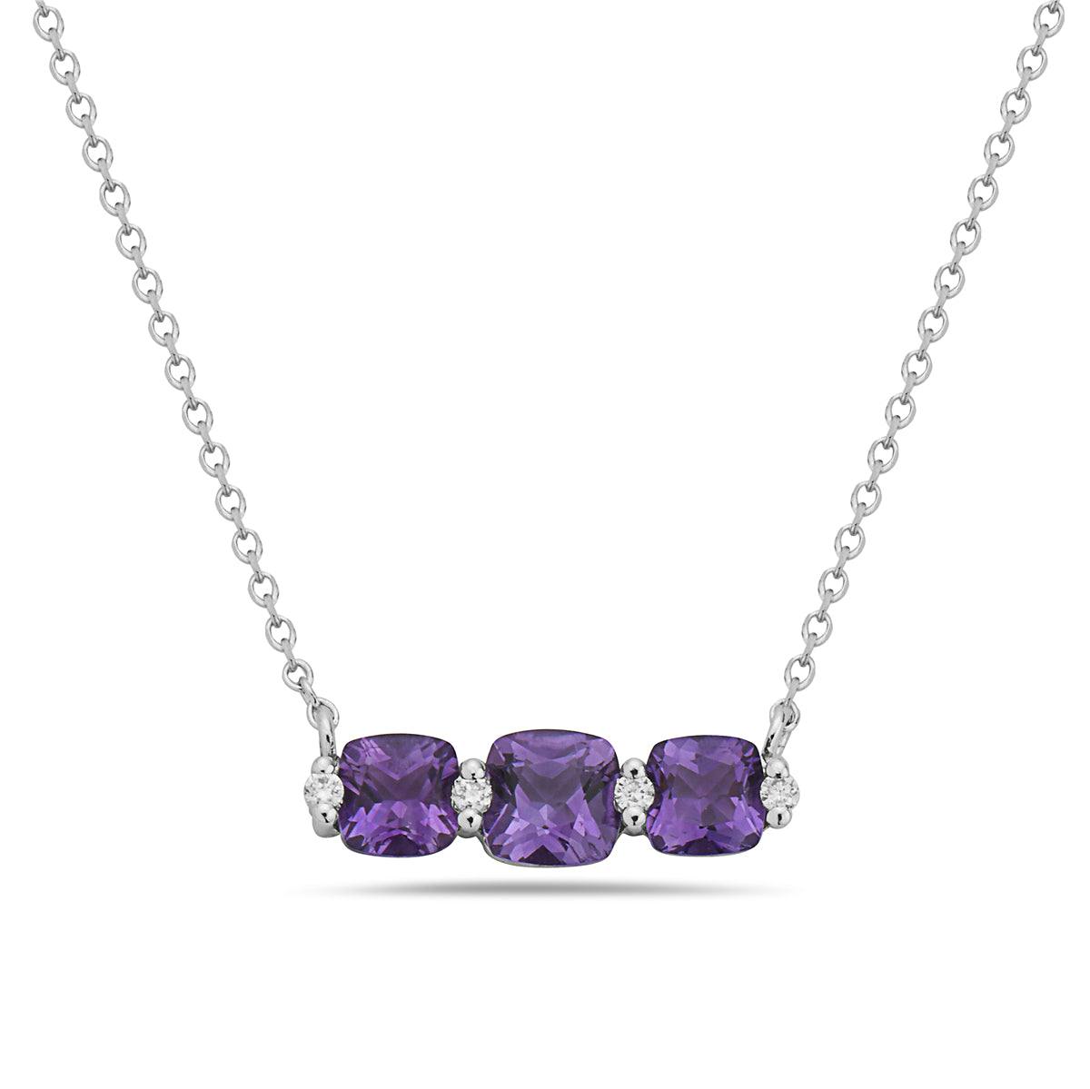 AMETHYST AND DIAMOND NECKLACE