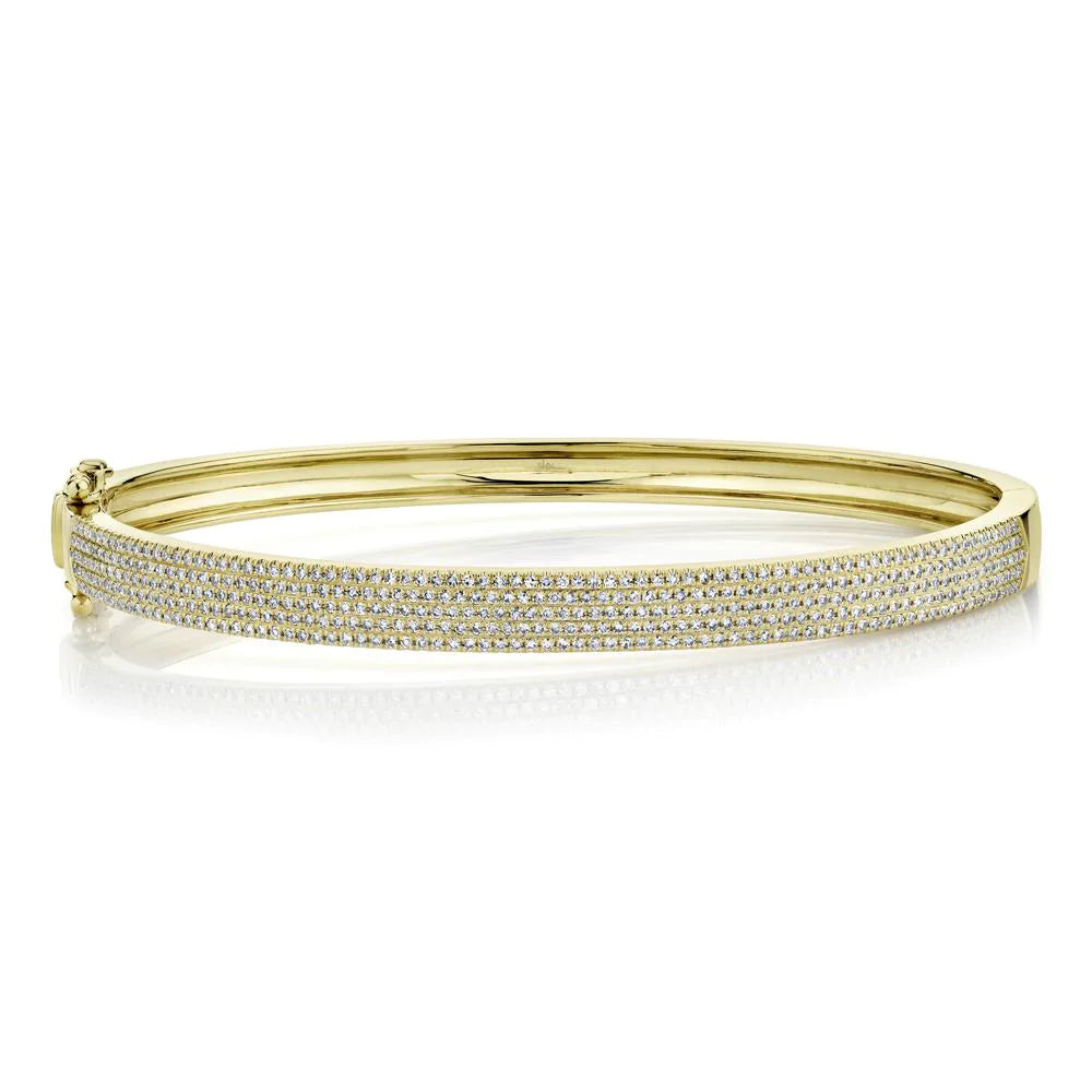 Yellow Gold Pave Bangle