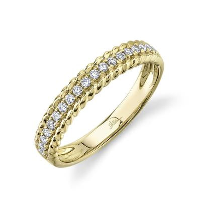 14K Yellow Gold Ring With 0.19 CT Diamonds