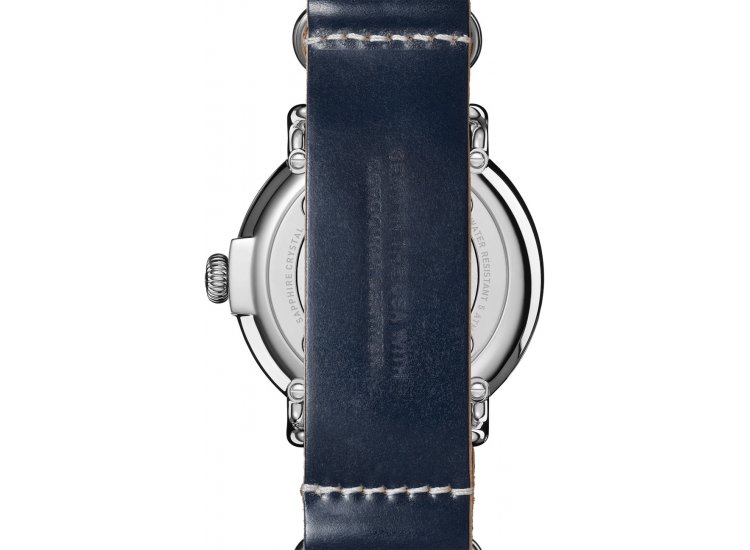 The Runwell White Dial Navy Leather Watch